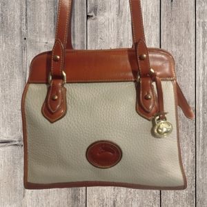 Rare Vintage Dooney & Bourke All weather leather Carpet Shoulder Bag